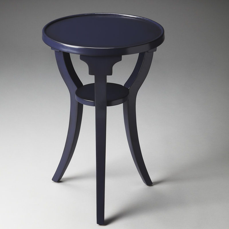 Dalton Round 15.75"W Side Table, Blue