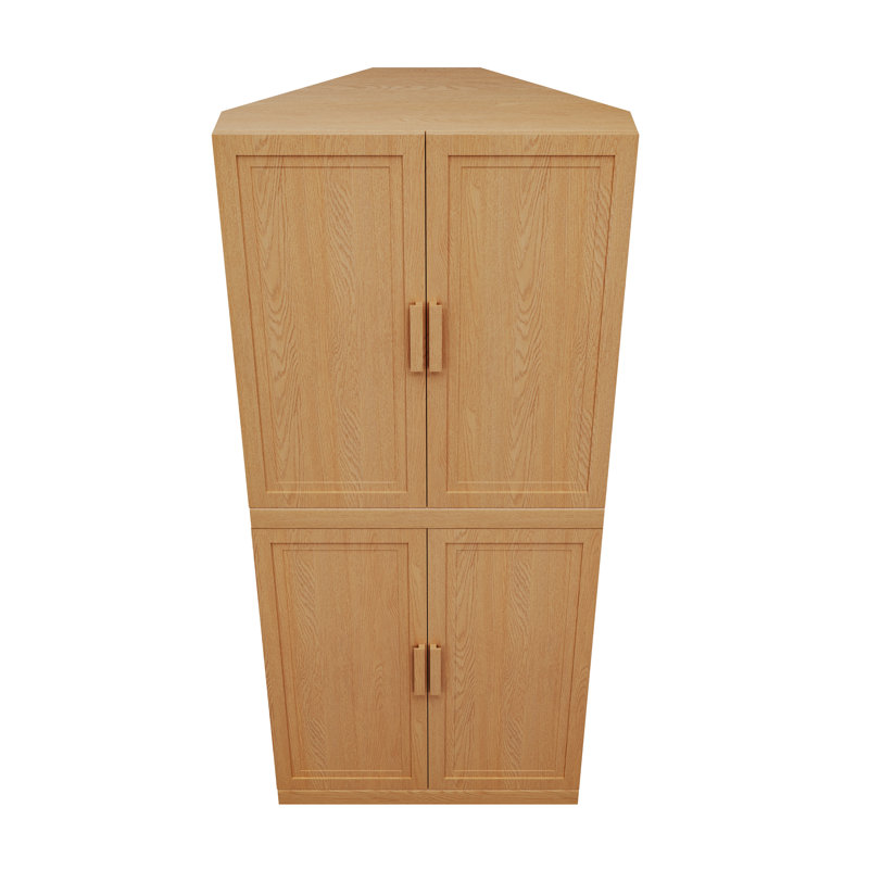 Armoire d'angle avec tablette réglable Cieria, Chêne