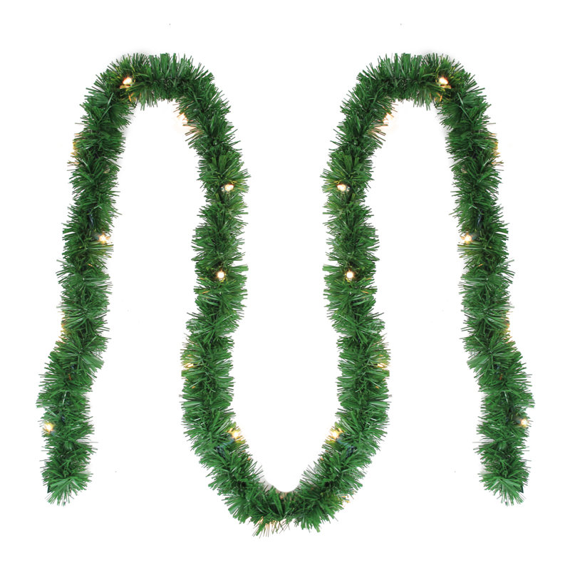 13.3' Pine Pre-Lit Garland with 35 Warm Lights