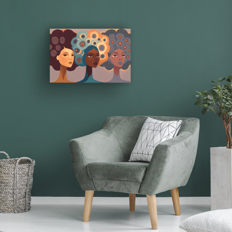 «Ray Heere Mid Century Diversity Portraits», art sur toile, H 12 po x l 19 po x P 2 po