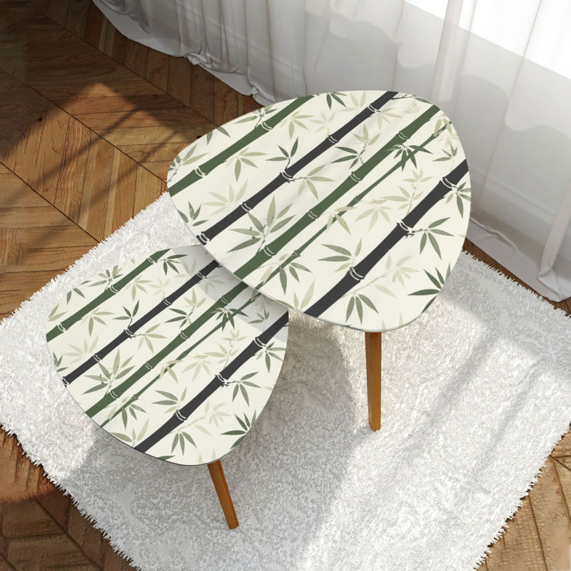 Ensemble de 2 tables basses gigognes Triangle