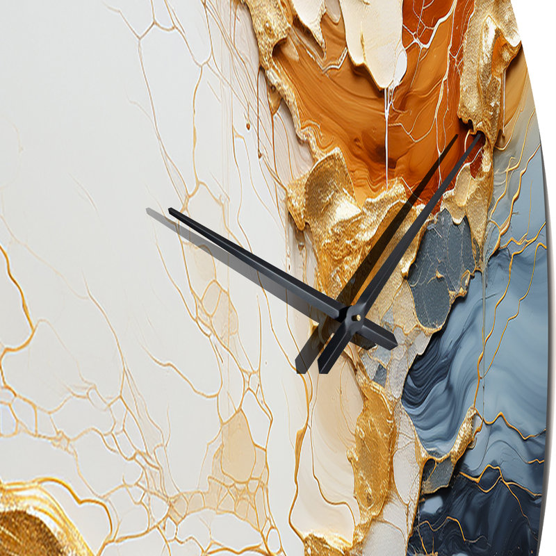 Horloge murale dorée Golden Sunrisre, Moyenne