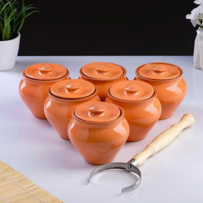STP Goods Round Stoneware 13 Piece Ramekin / Soufflé Dish Bakeware Set