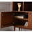 Solid wood floor bookcase display cabinet