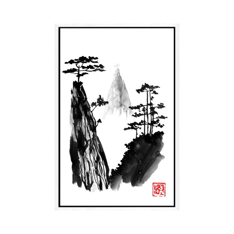 Holy Mountain 1 Piece Painting on Canvas, 101.6 cm H x 66.04 cm W, White Framed