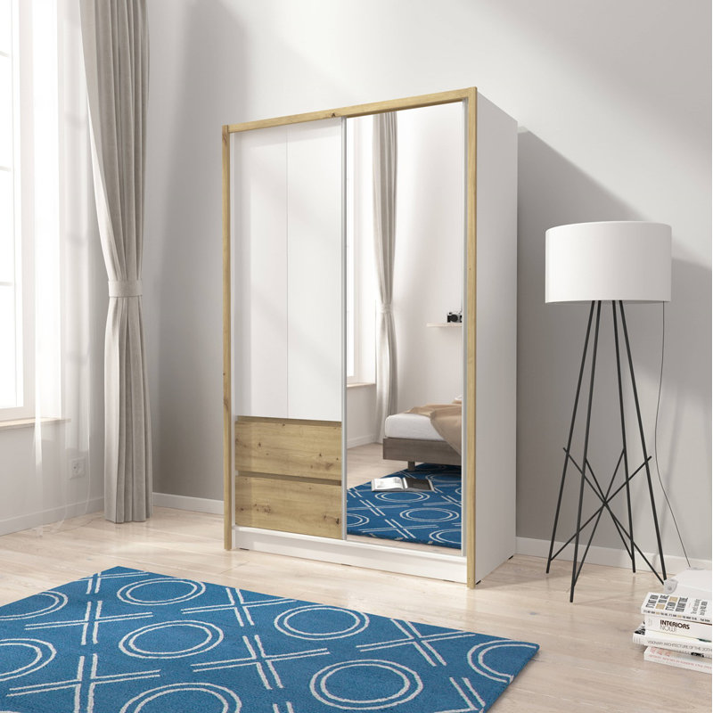 Deforrest 2 Door Wardrobe, Oak Artisan
