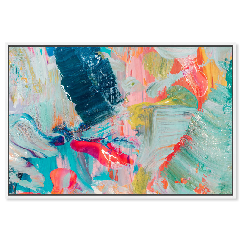 «Abstract That Love Feeling», impression sur toile, H 36 po x l 54 po, Toile encadrée, White