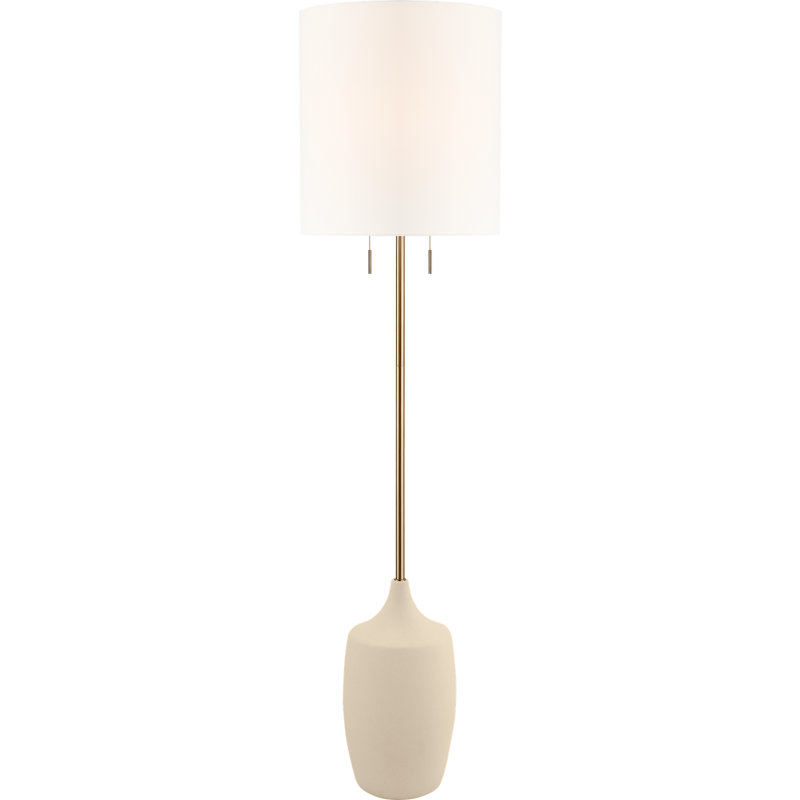 Richard June Transitional Sayer Floor Lamp, Ivory