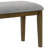 Lyoi Dining Bench, 47 Inch Gray Rectangular Fabric Seat, Brown Wood