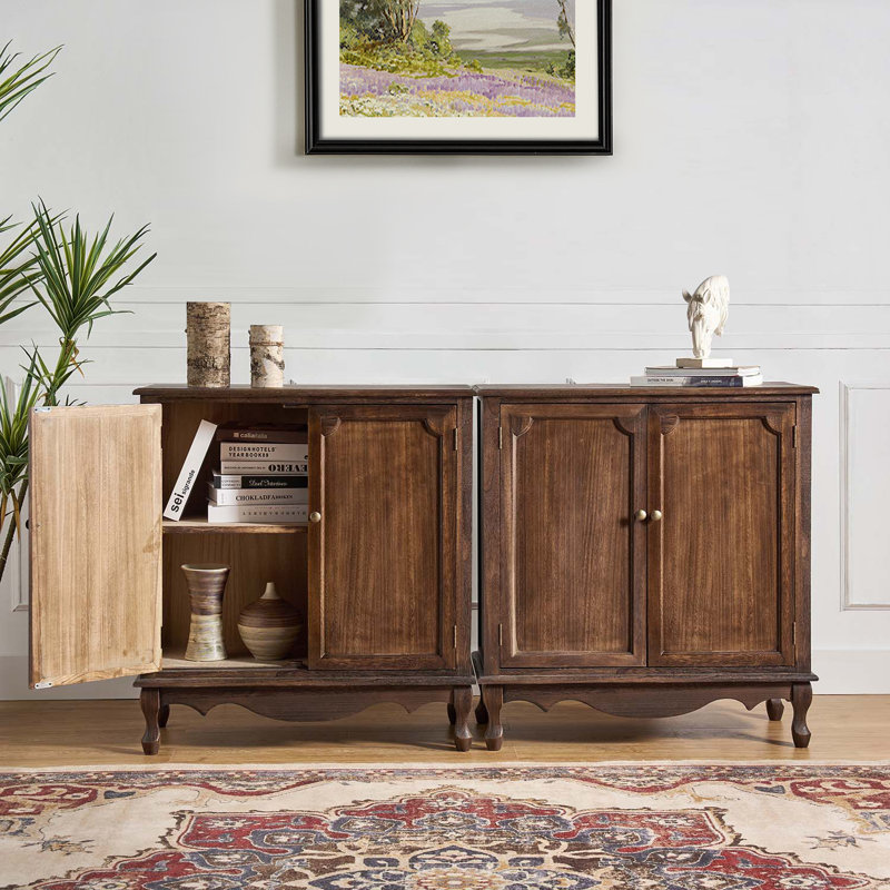 Solid Wood Accent Cabinet, Walnut