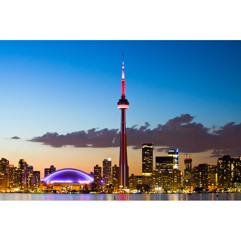 «Toronto Skyline» par Rudriyanta - photographie sur toile tendue, H 20 po x l 30 po