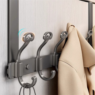 Aluminum Alloy Over-The-Door Hook Rack