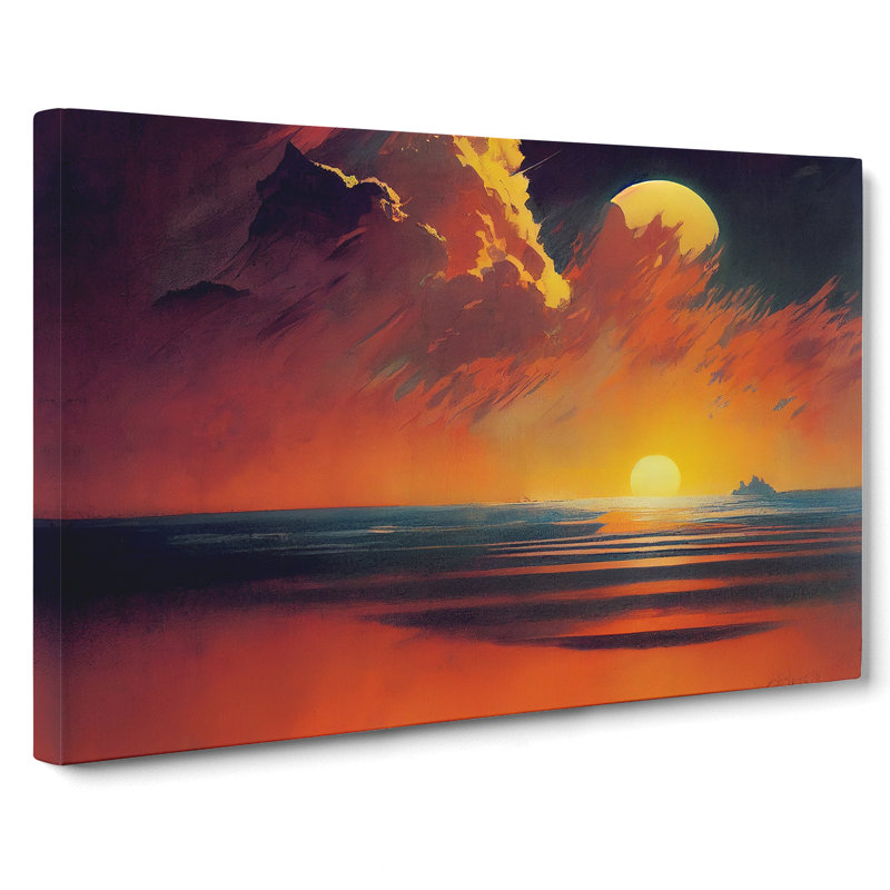 Gorgeous Sunset Seascape - Wrapped Canvas, 50cm H x 76cm W x 3cm D