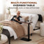 Adjustable Overbed Bedside Table Pneumatic Adjustable Height Laptop Computer with Tray-827242795