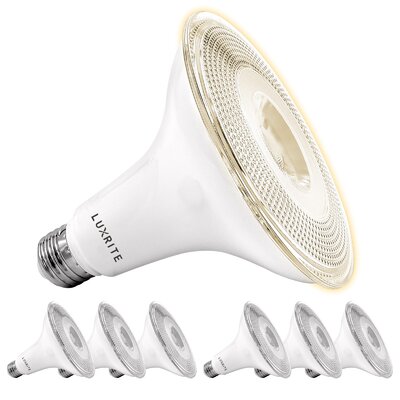 15 Watt (120 Watt Equivalent), PAR38 LED, Dusk to Dawn Light Bulb, E26/Medium (Standard) Base -  Luxrite, LR31631-6PK