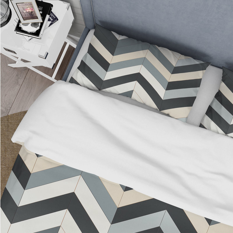 Ensemble de housse de couette gris et blanc, Housse de couette pour très grand lit et 2 très