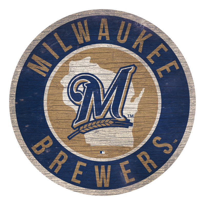 Boho Wall Decor on Wood, Milwaukee Brewers