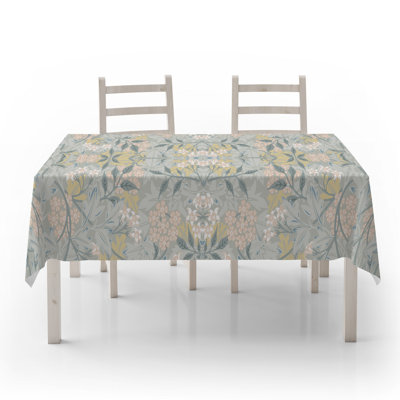 Premium Tablecloth (55 x 87 inches), 50% Cotton / 50% Polyester, Machine Washable & Ironable | Durable, Tumble Dryer Safe, Elegant Design for Dining Room & Special Occasions, Versatile & Easy Care