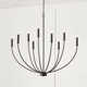 Ansley 9 Light Metal Dimmable Chandelier