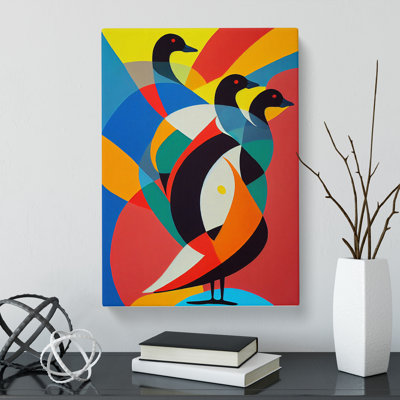 Goose Painting Abstract - Wrapped Canvas