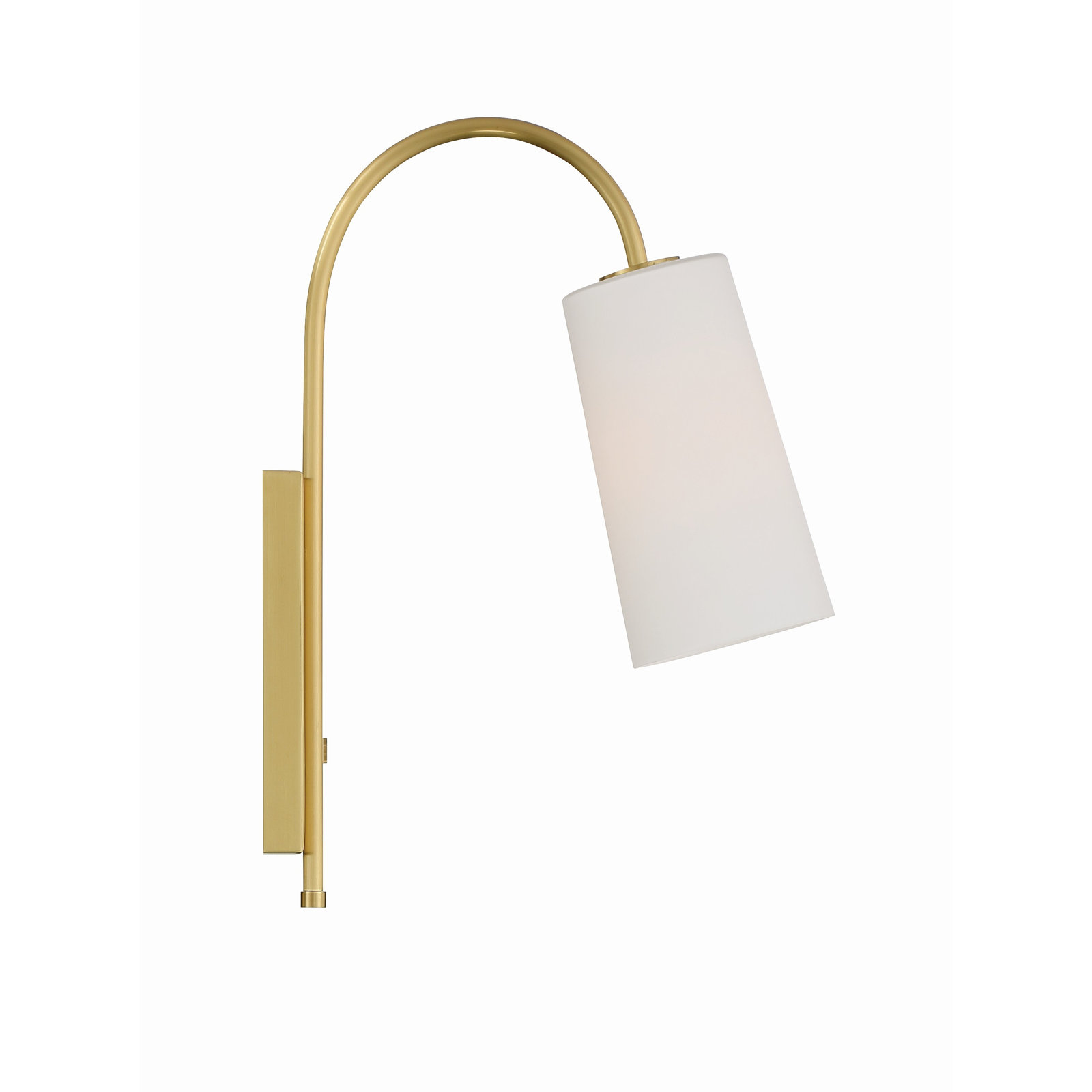 Alexa Single Light Brass Armed Sconce, Gold