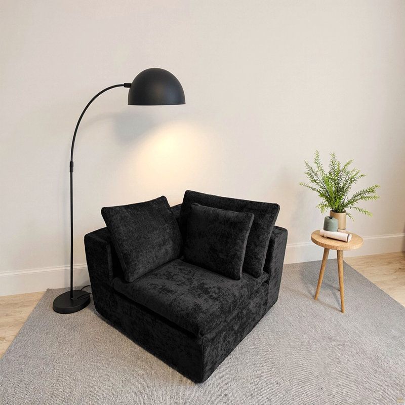Canapé modulaire modulaire, Noir