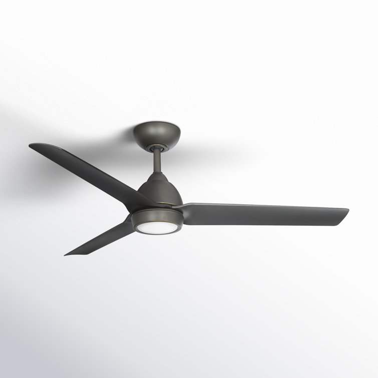 54" Mocha 3 - Blade Outdoor/Indoor Smart Propeller Ceiling Fan with Remote Control Included