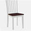 Chaises d'appoint en grain de bois blanc et noyer (ensemble de 2 pièces)