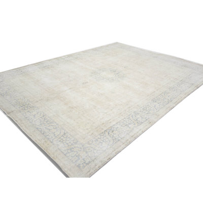 Freshour One-of-a-Kind 9'6" x 13'1" 1960 Area Rug in Muted Cream