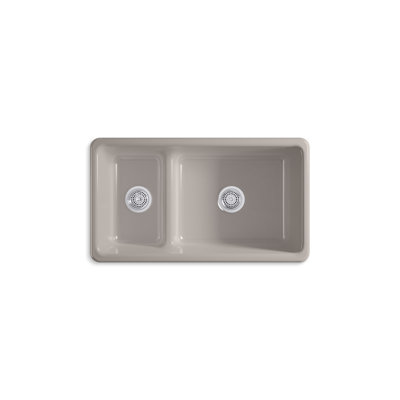 Iron/Tones Smart Divide 33 In. Top-/Undermount Double-Bowl Kitchen Sink
