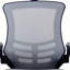 Fauteuil de direction à dossier haut en filet avec accoudoirs inclinables et dossier mobile, gris argenté