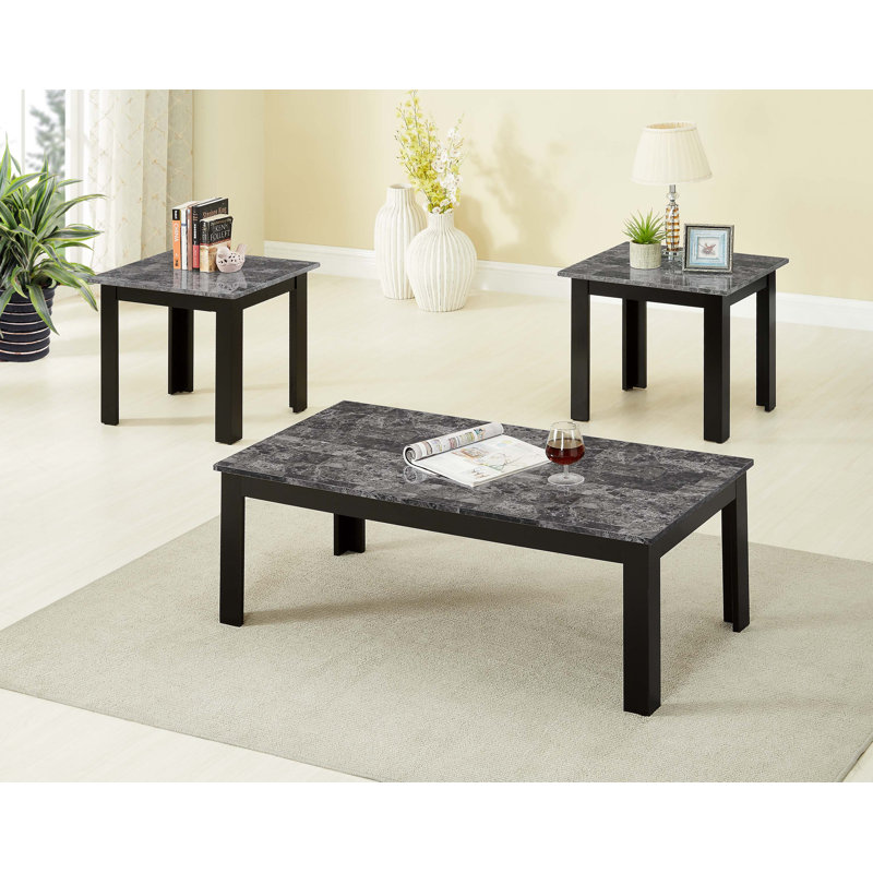 Ensemble de 3 tables basses Siva, Grey