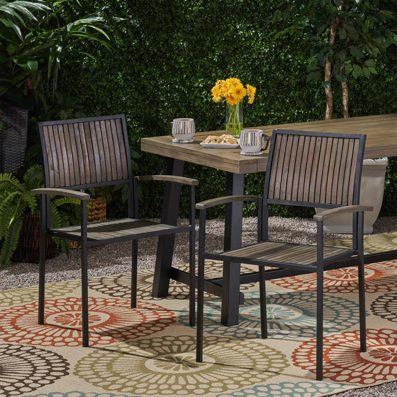 Outdoor Metal Frame Chair, Grey