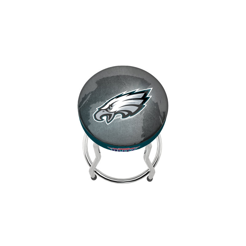 Philadelphia Eagles Adjustable Chrome Metal Pub Stool with Foam Seat