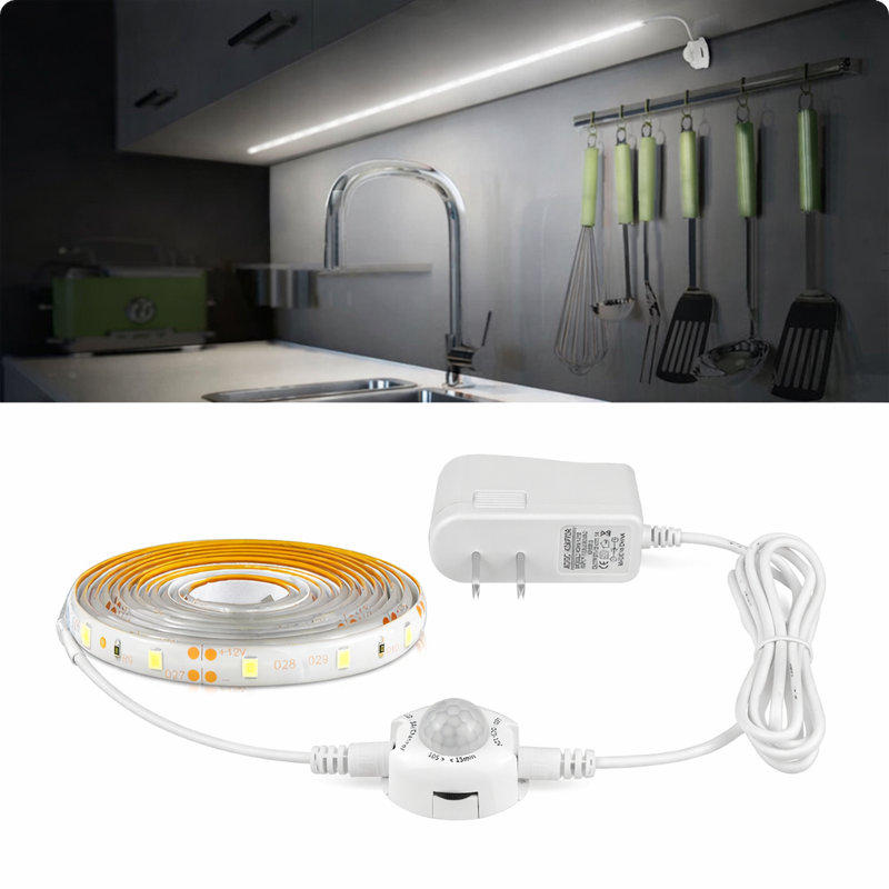 5FT Motion Activated Strip Light LED Night Light with Timer 6500K