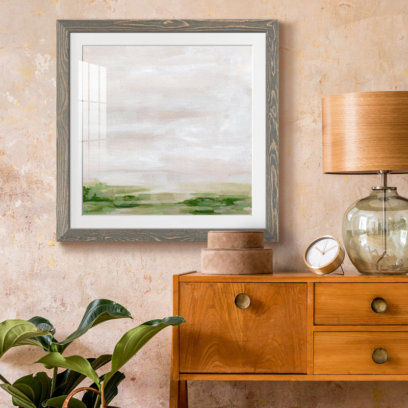 Impression encadrée Marsh Horizon I-Premium - prête à être accrochée, H 17 po x l 17 po x P 1,5 po, Papier avec cadre gris