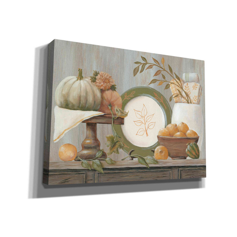 «A Harvest Kitchen» par Pam Britton, art mural sur toile, H 40 po x l 54 po x P 1,5 po