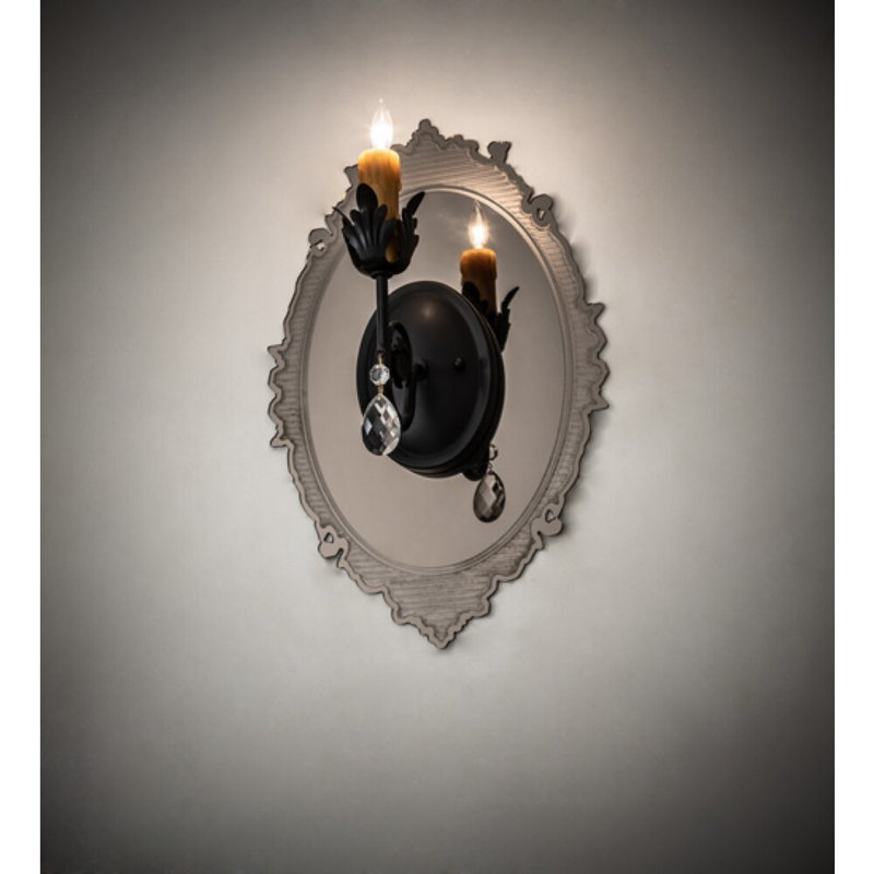 Antonia Steel Candle Wall Light