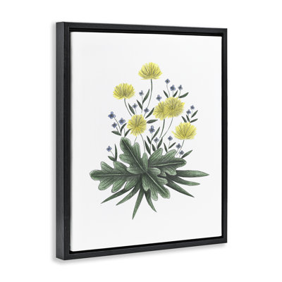 Cadre flottant Dandelion Flower Illustration, design par Cecilia Battaini