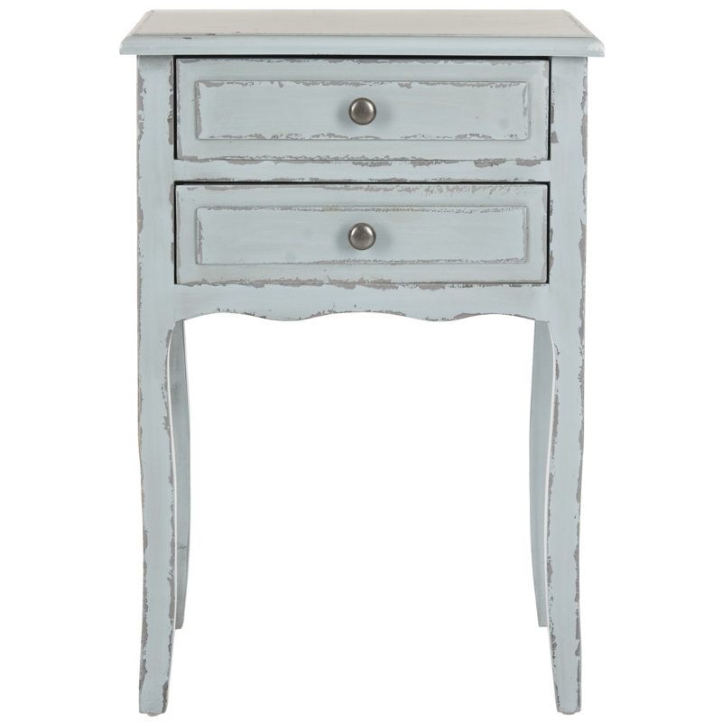Bhavishya 18'' W Solid Wood Nightstand, French Gray