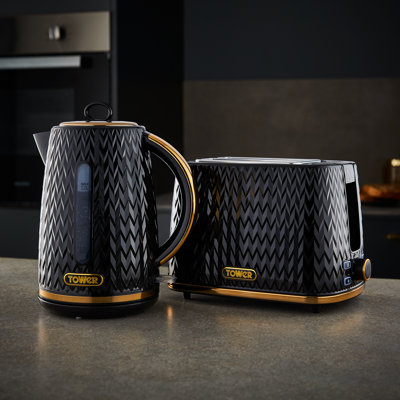 Tower Empire 1.7L Electric Tea Kettle & 4 Slice Toaster