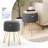 Round Pleated Velvet Ottoman with Storage-1534620954-1534620965