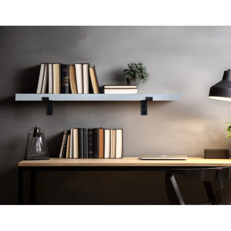 Rayne Red Oak Bracket Shelf, 2" H x 31" W x 8" D