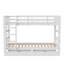 EU Single Detachable Wooden Bunk Bed with 2 Storage Drawers, 146.5cm H Compact Convertible Twin Sleeper Bed Frame for Kids, White