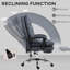 Fauteuil de bureau en microfibre à massage, fauteuil inclinable chauffant avec repose-pieds-2144046118