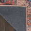 Tapis oriental en polyester tissé à la machine en rouge / noir-87897499