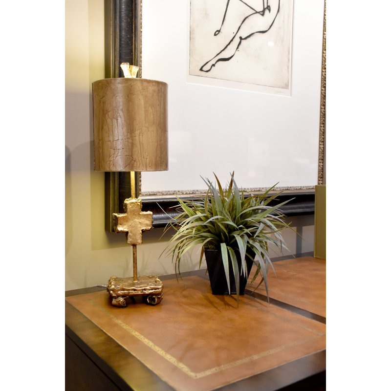 Cross 23" Table Lamp, Gold
