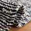 Jeanann Flat Weave Wool/Cotton Rug in White/Black-2085454210