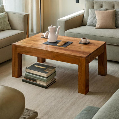 Mary Solid Wood Four Leg Coffee Table