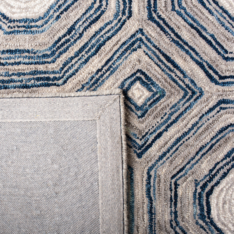 Tapis oriental en laine et coton touffeté à la main avec latex Deleon, Rectangle de 5 pi x 8 pi